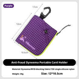 Легкий кошелек для монет Dyneema, водонепроницаемый чехол для карт RFID, EDC-сумка для хранения тактического снаряжения для акт
