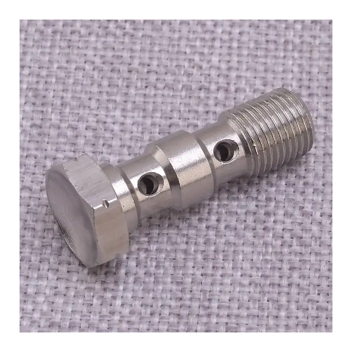 CITALL Болт-банджо M10x1.25 серебристый из нержавеющей стали для мотоциклов
