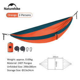Naturehike портативный гамак-понжи 240T для одного и двух человек, открытый кемпинг, пеший туризм, садовый гамак, качели, подве