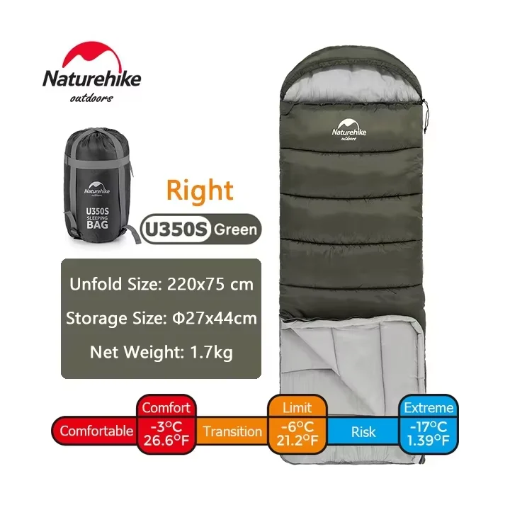 Naturehike зимний спальный мешок U350S