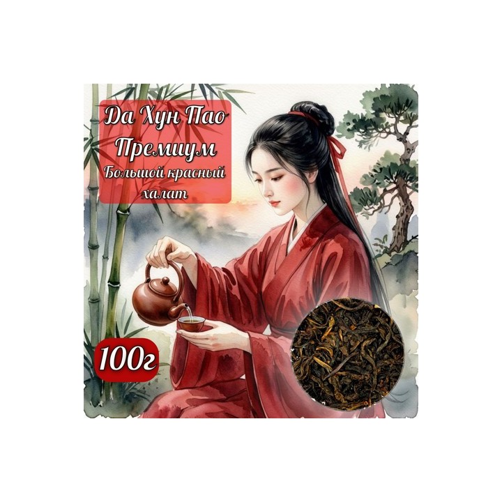Китайский Чай Да Хун Пао Премиум (Большой красный халат), 100г.