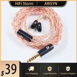 Кабель для наушников Salvestro ARISYN YANG CHUN 24.5 AWG 4 жилы мед 0.78 2pin 3.5мм 4.4мм