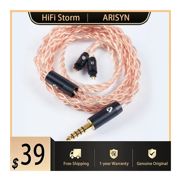 Кабель для наушников Salvestro ARISYN YANG CHUN 24.5 AWG 4 жилы мед 0.78 2pin 3.5мм 4.4мм