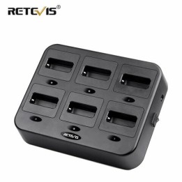 Retevis RTC22 с шестью разъемами для двухканальной рации RT622 RB619 RB19, 6-Позиционное Зарядное устройство для гостиничного р