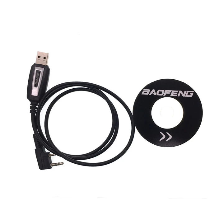 Водонепроницаемый USB-кабель для программирования с компакт-диском драйверов и прошивкой для UV5R/888s Walkie Talkie K,