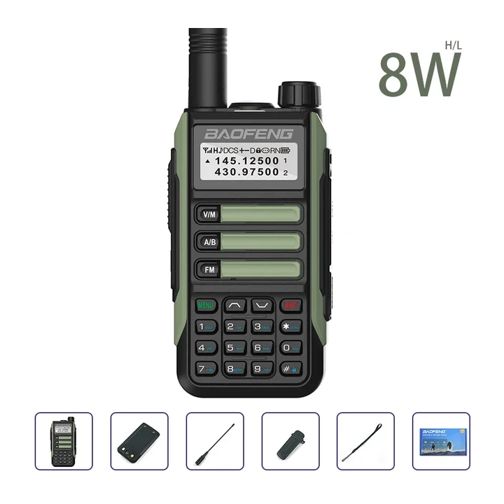 Рация Baofeng UV-16 Plus С USB-C, Дальность 10 Км, Портативная Двухдиапазонная FM-радиостанция С Зарядкой Через USB-C